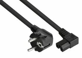 Kabelmeister napájecí kabel Schuko - C15 90° černý / Napájecí kabel / úhlový / 5 m / H07RN-F 3G 1,5 mm2 (SK0151-S050)
