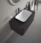 DURAVIT - Happy D.2 Plus Umyvadlová mísa zápustná, 60x40 cm, bez přepadu, bílá/antracit mat 2359606100