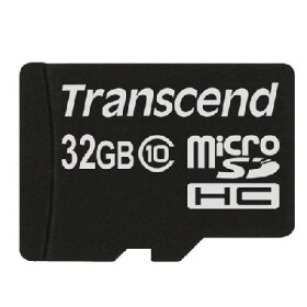 Transcend microSDHC 32GB / microSDHC / 32GB / Class 10 / bez adaptéru (TS32GUSDC10)