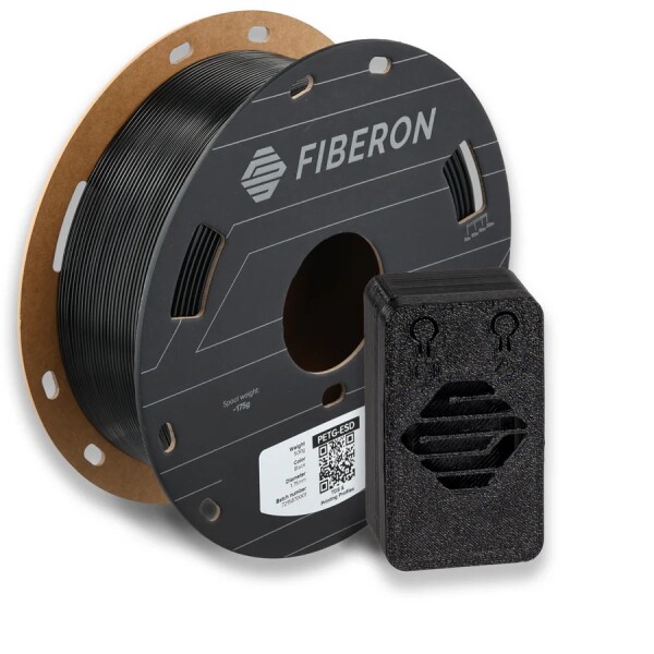 Fiberon PET-G ESD filament antistatický černý 1,75mm Polymaker 500g