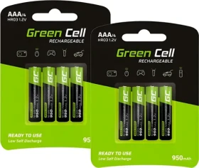 Green Cell Nabíjecí baterie AAA / Baterie / Ni-MH / 950 mAh / 8 ks (GR11)