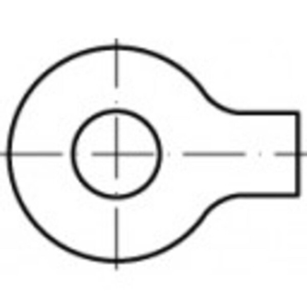 Podložka plochá s lalokem 46 mm ocel 25 ks TOOLCRAFT 104580