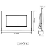 CERANO - Kompletní WC set Profi/Cesso - bílá matná - WC tlačítko Classic/Zlatá - předstěnová instalace - 49x36 CER-252165
