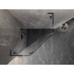 MEXEN/S - Lunar L sprchový kout pětiboký křídlový levá 90 x 90, transparent, grafit metal 831L-090L-090P-95-00-L