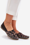 Kožené Vzorované Baletky Maciejka T1929-71 Černé 38