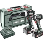 Metabo BSLBL+SSD200LTBL 685196000 aku vrtací šroubovák, aku rázový utahovák 18 V 5.2 Ah Li-Ion akumulátor akumulátor, vč. nabíječky