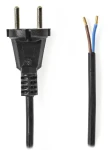 Nedis napájecí kabel k vysavači černý / Napájecí kabel / CEE 7/17 / 250 V / 15 m (CEGL11940BK150)