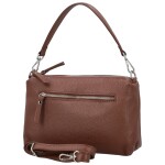 Trendy dámská kožená kabelka na rameno Annisa, tmavě hnědá