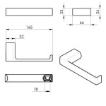 Gedy - PIRENEI držák toaletního papíru, gun metal PI2481