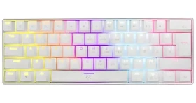 White Shark SHINOBI 2 bílá / Herní mechanická klávesnice / US layout / červené spínače / USB (SHINOBI-2-W-US-RED)