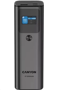 CANYON CNE-CPB2010DG šedá / Powerbanka / 27000mAh / PD 140W / 2x USB-C / 1x USB-A (CNE-CPB2010DG)