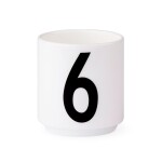 DESIGN LETTERS Espresso hrneček Letters – Number – 100 ml Nr.4, bílá barva, porcelán