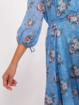 Modré oversize šaty květinovým potiskem