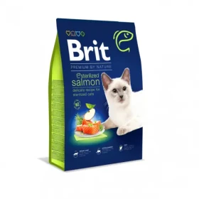Brit Premium by Nature Cat Sterilized Salmon 8 kg / Prémiové krmivo / pro dospělé kastrované kočky (8595602553259)