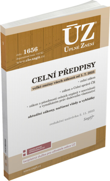 ÚZ 1656 Celní předpisy