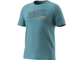 Dynafit Graphic Cotton pánské triko krátký rukáv Smoke Blue/Tabloid vel. XL