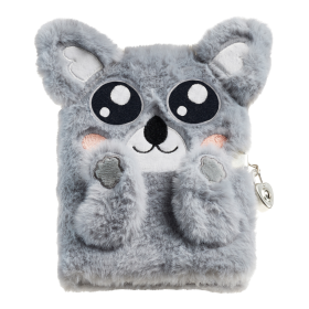 Miquelrius B2F - diař se zámkem Fluffy, koala, 80 listů, 80 g, linkovaný, mix barev