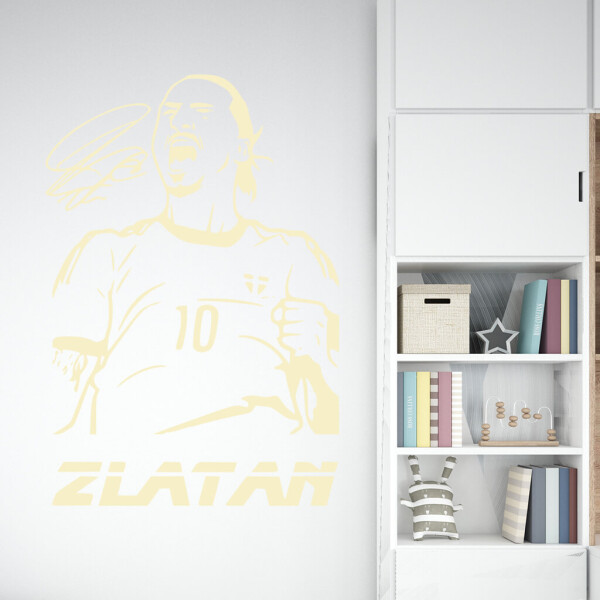 Samolepka Fotbalista Zlatan Ibrahimovič Barva: béžová, Velikost: 40 x 27 cm