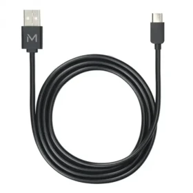 Mobilis kabel USB-C - USB-A / 1 metr / černá (001278)