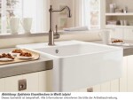 VILLEROY & BOCH - Keramický dřez Single-bowl sink Cream modulový 595 x 630 x 220 bez excentru 632061KR