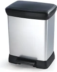 Curver Pedálový odpadkový koš 30 l stříbrná / Odpadkový koš / Pedálový / 30 l (50279)