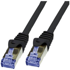 Value 21.99.0722 RJ45 síťové kabely, propojovací kabely CAT 6A S/FTP 50 m černá 1 ks