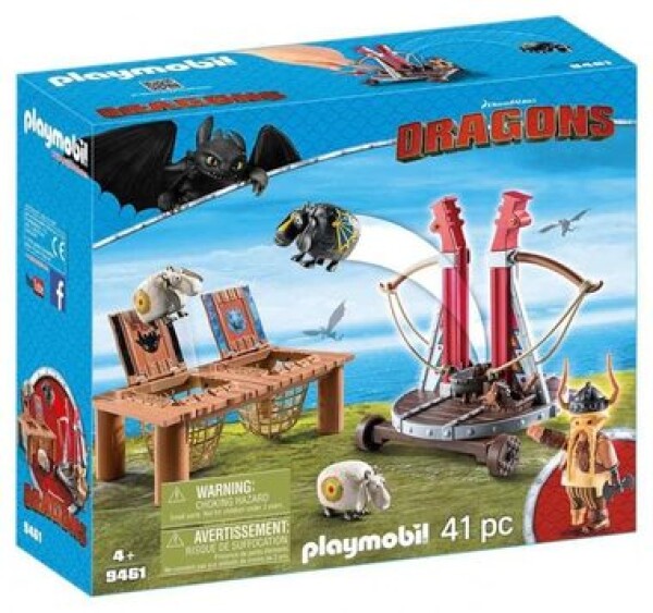 Playmobil® Dragons 9461 Tlamoun Sopťák s prakem na ovce /od 4 let