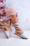 Dámské vázané espadrilky Big Star JJ274863 Modré 39