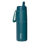 B.box 1424 Nerezová termolahev s brčkem 690 ml - sea glass