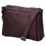 Stylová dámská kožená crossbody Robertina, vínově červená