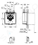 GROHE - Montážní tělesa Montážní těleso pro elektronickou sprchovou baterii 36464000