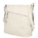 Trendy dámská koženková crossbody kabelka Tande, béžová