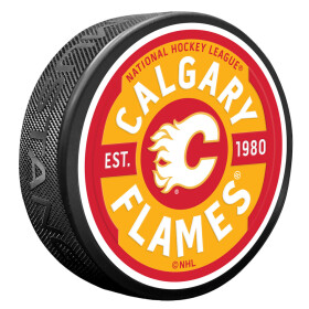 Mustang Puk Calgary Flames NHL Gear Textured Puck