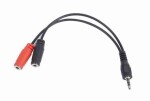 Gembird 3.5mm stereo jack na 2x 3.5 mm jack samice / audio+mikrofon / délka 20cm (CCA-417M)