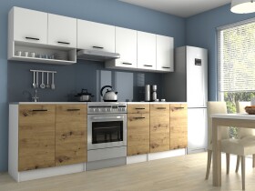 FRONTI Kuchyňská linka LUIZA II 260x200 - Bílá + artisan
