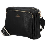 Trendy dámská koženková crossbody kabelka Chiara, černá