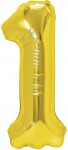 Mamido Foliový balónek číslo 1 zlatý 86 cm