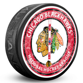 Mustang Puk Chicago Blackhawks NHL Center Ice