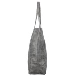 Módní dámská kožená kabelka na rameno Naysa, šedá