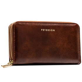 Trendy dámská koženková peněženka Peterson Aurika, hnědá