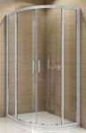 SanSwiss TOPR551000122 Sprchový kout čtvrtkruhový 100×100 cm, matný elox/durlux