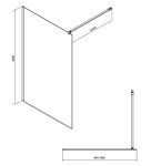 CERSANIT - SET B797 WALK-IN MILLE ČERNÁ 120X90X200 VIR S601-184