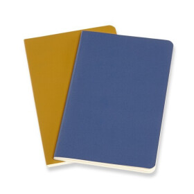 Sešity Moleskine Volant - měkké desky S, čisté, 2 ks, výběr barev - modrý/ žlutý