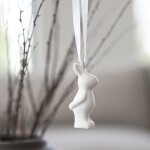 Storefactory Velikonoční dekorace EMIL 5 cm, bílá barva, porcelán