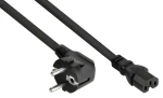 Kabelmeister napájecí kabel Schuko 90° - IEC C15 černý / Napájecí kabel / H05RN-F / 5 m / 10 A / 250 V (SK0150-S050)