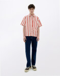 Thinking MU Red Maxi Stripes Kurt Shirt RED S