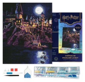 Diamantové malování - Harry Potter - Bradavický hrad 40 x 50 cm na rámu