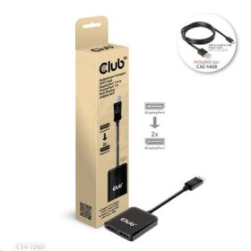 CLUB3D CSV-7200 MST video adaptér DisplayPort 1.4 na 2x DisplayPort M/F černá / 4K 60Hz (CSV-7200)