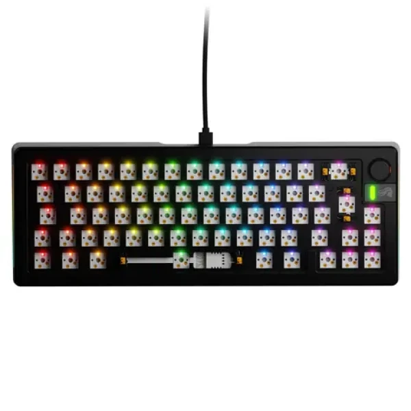 Glorious GMMK 3 Pro 65% barebone ISO černá / herní 65% TKL / USB-C / bez spínačů / ISO layout / RGB / 1.4m (GLO-KB-GMMK3-PRO-65-BB-W-BLK-ISO)