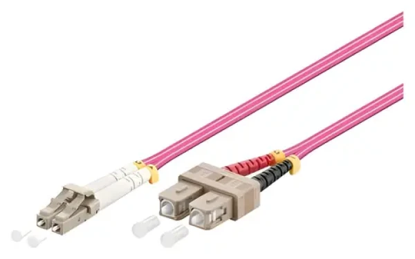 Good Connections LC/SC fialová / Optický patch kabel / OM4 / Duplex / Multi-mode / 10 m (LW-810LS4)